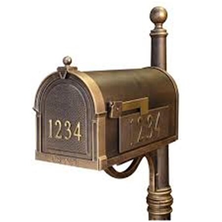 Special Lite Products Special Lite Products SCB-1015-DX-BRZ Berkshire Curbside Mailbox with Front & Side Numbers - Hand Rubbed Bronze SCB-1015-DX-BRZ